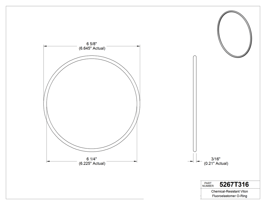 Technical drawing - 5267T316